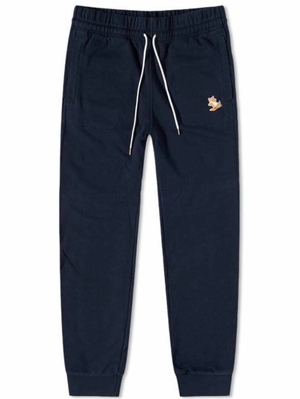 🦊 Maison Kitsuné Chillax Fox Patch Joggers — Navy, Size XL